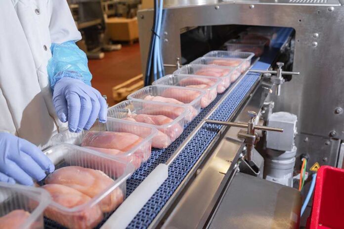 Conveyor,Belt,Food.factory,For,The,Production,Of,Food,From,Meat.production
