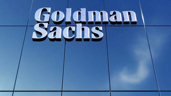 shutterstock_2427065215.jpg featured image Goldman Sachs sign on glass building facade