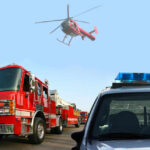 MASSIVE Evacuation: 78,000 Residents Told to FLEE Fire truck police car and helicopter at scene