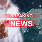 BREAKING: Arrests in Shooting of Judge and Wife Breaking news graphic over world map background.