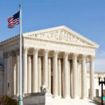 Courthouse EVACUATED — Explosive Package Found! U.S. Supreme Court building with American flag.