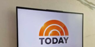 Laptop displaying the 'Today' news logo