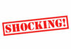 Red text stating the word shocking