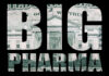 Text 'BIG PHARMA' overlaid on a background of U.S. currency