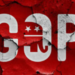 TONIGHT: Primary WAR Inside GOP Cracked GOP logo on a red background.