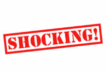 Actor Breaks In — Unleashes Nightmarish Attack Red text stating the word shocking
