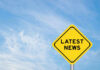 DEVASTATING Discovery Inside America’s Weapon Systems Yellow sign with text Latest News on sky background