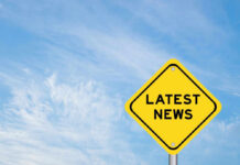 DEVASTATING Discovery Inside America’s Weapon Systems Yellow sign with text Latest News on sky background