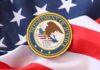 Insider Bet Bombshell: Santos Under Federal Heat Department of Justice seal on an American flag background