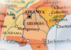 Georgia Shock: Collins Charges In Map close-up of southeastern United States highlighting Georgia and neighboring states