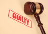 Guilty stamp with gavel