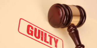 Guilty stamp with gavel