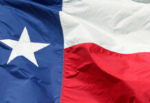 Texas Power Play: Dell Ditches Delaware Texas flag with blue white and red colors