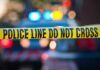 Cop Shot; 3 Dead – Blue State Bloodbath Police tape and lights at crime scene.