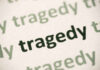 Ambush Turns Deadly – Marshal Killed Close-up of the word 'tragedy' printed multiple times in varying shades