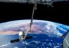 Webb Finds Ghost Planet View of Earth from the International Space Station with a satellite in focus