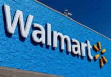 Walmart Pulls Soup — Listeria Scare Walmart store sign on a blue wall