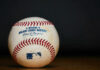 Major League Baseball ball with commissioner signature and logo.