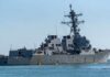 VIDEO: Narco Boat Vanished — Two Dead guided-missile destroyer cruising on calm sea