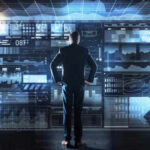 China Hack Playbook Hits U.S. Nerve Centers A businessman analyzing data on a digital interface