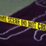 Basement Horror Uncovered – 5 Women? Yellow crime scene tape marking off an area with a chalk outline