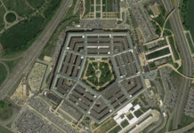 Pentagon Cash Bonfire: $3B A Month? Aerial view of the Pentagon building surrounded by roads and parking lots