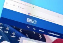 Screenshot of the IRS website showing navigation options