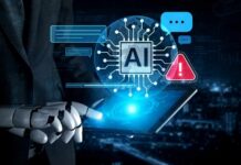 AI Helped Missiles? CEO Slams the Brakes Person holding tablet with AI hologram display