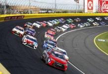 Racing Legend’s Health Shocks NASCAR Fans Race cars on a track in formation driving fast