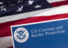 U.S. Customs and Border Protection logo and American flag.