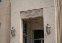 Same Cart, Different Price? FTC Probes Entrance of Federal Trade Commission building.