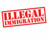 DHS On Alert: Caravan of Illegals Keeps Growing Red illegal immigration stamp on white background